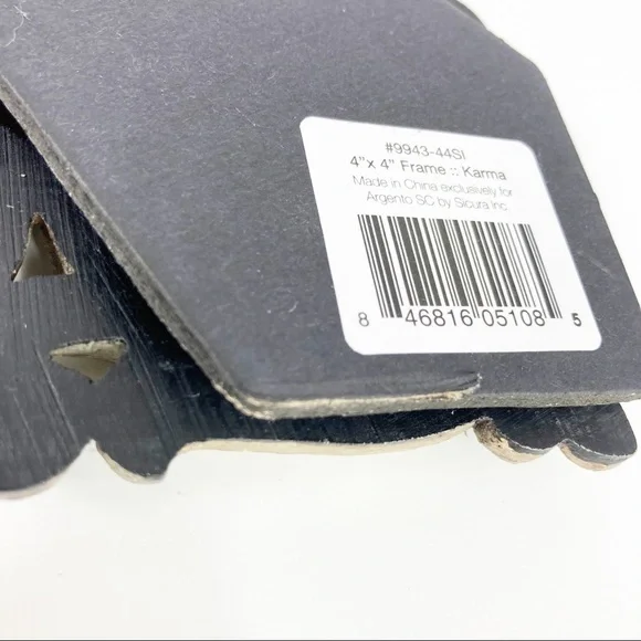 Unique Finds Arte de Casa 4-Inch x 4-Inch Karma Frame in Silver Wash - Picture 15 of 16